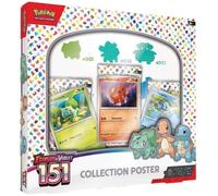 Cartes Pokémon Coffret Poster - ASMODEE - Bulbizarre, Salamèche, Carapuce - Extension Écarlate et Violet - 151
