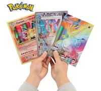 Cartes Pokemon surdimensionnées, 30 pièces, lettres Jumbo, MEGA Vmax Vstar GX Arceus Pikachu Charizard, carte Rare Super brillante, cadeau d'anniversaire 30pcs