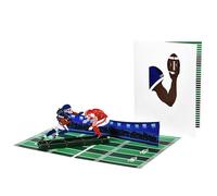 Cartes pop-up 3D - Carte de sport de rugbyy faite à la main, design de football américain, vœux d'anniversaire, carte en papier pop-up | Cadeaux pour les voisins, maris, petits amis, fils, ami