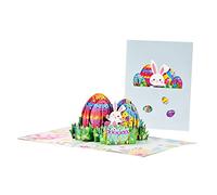 Cartes pop-up 3D pour cartes de vœux de Pâques, lapin, œuf de lapin, carte postale en enveloppe