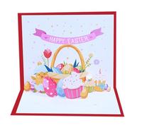 Cartes pop-up 3D pour - Pâques - Accessoires de célébration de l'espace, souvenirs de printemps, cartes postales de vacances