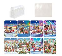 Cartes Porte-Argent de Noël, Porte-Argent de Noël | Porte-Argent Cartes d'argent de Dessin animé de 8 pièces - Pendentifs de Noël, Ornements de Noël avec enveloppes pour Sapin de Noël, Un,