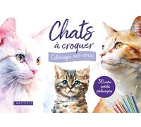Collectif – Cartes postales à colorier : Chats à croquer – 36 cartes prédécoupées – Larousse