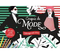 Cartes postales à colorier : Croquis de mode