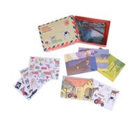 Cartes postales avec autocollants