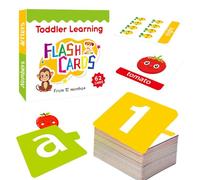 Cartes Postales de Lettre, Cartes Flash pour,Jeu éducatif sur la Reconnaissance des Lettres | Les Recto Verso comprennent des Lettres, des Couleurs, des Formes et des Chiffres pour