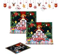 Cartes postales de Noël - Cartes papier de sculpture 3D, détails décoratifs exclusifs, double ensemble fait à la main | perfective Positions parfaites têtes Shephes en séparant les maisons