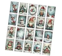 Cartes postales de Noël vintage | 20 pièces à collectionner sur le thème de la neige - Cartes postales rétro de Noël avec lutins et animaux - Pour faire des albums photos, travaux manuels, collection