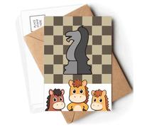 Cartes postales d'échecs en damier avec mots blancs - Cartes postales - Année postale - Cheval