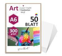 Cartes postales vierges polyvalentes pour l'auto-création I dv_337 I DIN A6 I Jeu de 50 cartes de v?ux DIY blanches I à écrire sur Painting Design