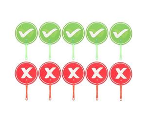 Cartes Pour Voter En Classe - Poignées Ergonomiques Sur Deux Côtés Pour L'apprentissage | Tableau D'affichage Des Questions Pour Les Jeux De Quiz Scolaires : Cartes De Commentaires Avec Signaux