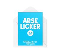 Cartes promotionnelles amusantes | A*se Licker Congrats On The Promotion Card | Colleague Co Worker Office Bestie Joke Novelty | CBH965
