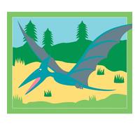 MegaCrea DIY Cartes Sable ou Paillette Dinosaures x 6 pièces AC