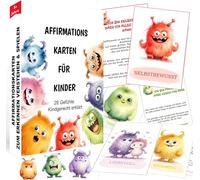 Cartes sentimentales pour enfants, 28 cartes de monstres émotionnels pour enfants sensibles avec textes explicatifs, jeu émotionnel et cartes d'apprentissage à partir de 5 ans, éducatives précieuses