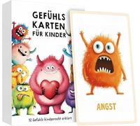 Cartes sentimentales pour enfants, 32 monstres d'émotions avec textes explicatifs - Pour la maternelle et l'école primaire pour l'autorégulation et pour une bonne sensation