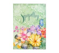 Cartes simples : Sympathie Floral-2 Corinthiens 1:3-4 (lot de 6)