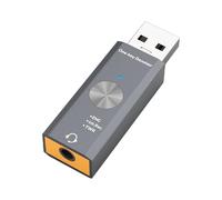 Cartes Son Externes - Convertisseur Audio USB 3,5mm avec Réduction de Bruit | Adaptateur Jack | pour Streaming en Direct Voix Off Réunion Enregistrement Maison Production Musicale Studio de Jeu
