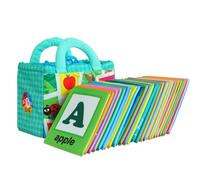 Cartes Souples Avec Sac De Rangement En Tissu, 26 Pièces, Pour Enfants, Apprentissage Précoce, Jouets D'alphabet, Livres En Tissu