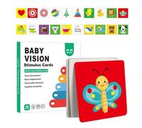 Cartes Stimulation Visuelle - Lot 20 Pédagogiques | Cartes Recto-Verso 40 Dessins | Jouets Bébé 0-3 Ans | Développement Sensoriel Apprentissage Tôt Méthode