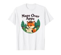 Cartes sur Les Applications Funny Fox avec Map Outdoor Explorer T-Shirt