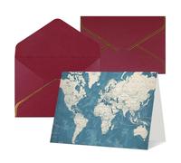 Cartes « Thinking of You » avec enveloppes - Carte bleue du monde - Cartes vierges pour toutes les occasions - Carte de condoléances - Cartes de remerciement pour invitations de mariage, fête