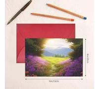 Cartes « Thinking of You » avec enveloppes, carte de vœux, champ de fleurs, cartes vierges pour toutes les occasions, carte d'anniversaire, carte de remerciement, carte pour invitations de mariage