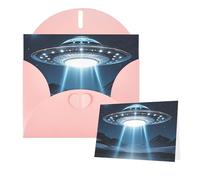 Cartes Thinking of You avec enveloppes OVNI la nuit - Cartes de vœux pour toutes les occasions - Carte vierge pour invitations de mariage, Saint-Valentin, anniversaire - 10 x 15 cm