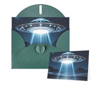 Cartes Thinking of You avec enveloppes OVNI la nuit - Cartes de vœux pour toutes les occasions - Carte vierge pour invitations de mariage, Saint-Valentin, anniversaire - 10 x 15 cm