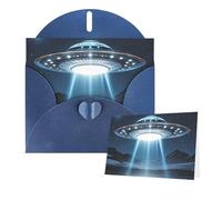 Cartes Thinking of You avec enveloppes OVNI la nuit - Cartes de vœux pour toutes les occasions - Carte vierge pour invitations de mariage, Saint-Valentin, anniversaire - 10 x 15 cm