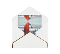 Cartes vierges avec enveloppes « The mage wearing a red hood » - Pour toutes les occasions - Pour anniversaire, Noël, mariage - 10,2 x 15,2 cm