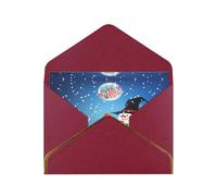 Cartes vierges Bonhomme de neige heureux avec enveloppes, cartes de vœux simples avec enveloppes, envoyer à un ami proche