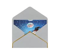 Cartes vierges Bonhomme de neige heureux avec enveloppes, cartes de vœux simples avec enveloppes, envoyer à un ami proche