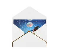 Cartes vierges Bonhomme de neige heureux avec enveloppes, cartes de vœux simples avec enveloppes, envoyer à un ami proche