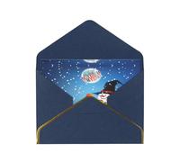 Cartes vierges Bonhomme de neige heureux avec enveloppes, cartes de vœux simples avec enveloppes, envoyer à un ami proche