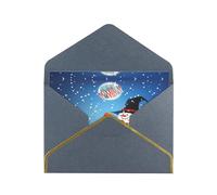 Cartes vierges Bonhomme de neige heureux avec enveloppes, cartes de vœux simples avec enveloppes, envoyer à un ami proche