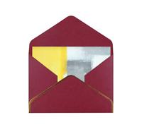 Cartes vierges de peinture d'art abstrait gris et jaune avec enveloppes, cartes de vœux simples avec enveloppes, envoyer à un ami proche