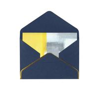 Cartes vierges de peinture d'art abstrait gris et jaune avec enveloppes, cartes de vœux simples avec enveloppes, envoyer à un ami proche