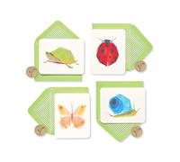 Cartes vierges en papyrus avec bo te souvenir B tes du jardin (20 unit s)