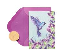 Cartes vierges en papyrus avec enveloppes Con ues par Bella Pilar Colibri violet (lot de 14)