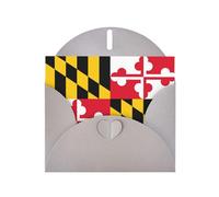 Cartes vierges et enveloppes imprimées Drapeau du Maryland 12,7 x 15,2 cm pour invitations de mariage, d'anniversaire et toutes les occasions