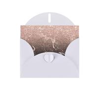 Cartes vierges et enveloppes imprimées or rose marbré 12,7 x 15,2 cm pour invitations de mariage, d'anniversaire et toutes les occasions