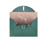 Cartes vierges et enveloppes imprimées or rose marbré 12,7 x 15,2 cm pour invitations de mariage, d'anniversaire et toutes les occasions