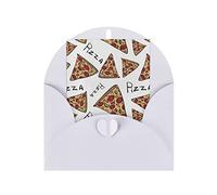 Cartes vierges et enveloppes Motif pizza Cartes d'anniversaire, cartes de Noël, Halloween, lettres de remerciement, cartes d'encouragement.
