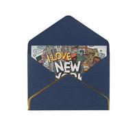 Cartes vierges et enveloppes sur le thème américain de New York. Cartes d'anniversaire, cartes de Noël, Halloween, lettres de remerciement, cartes d'encouragement