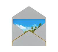 Cartes vierges île avec plage de sable et palmier avec enveloppes, cartes de vœux simples avec enveloppes, envoyer à un ami proche