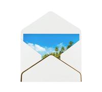 Cartes vierges île avec plage de sable et palmier avec enveloppes, cartes de vœux simples avec enveloppes, envoyer à un ami proche