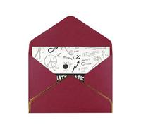 Cartes vierges imprimées mathématiques avec enveloppes, cartes de vœux simples avec enveloppes, envoyer à un ami proche