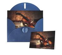 Cartes vierges Thinking of You avec enveloppes, art musical, violon, cartes vierges pour toutes les occasions, carte de condoléances, cartes de remerciement, cartes de vœux pour invitations de mariage