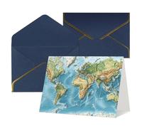 Cartes vierges Thinking of You avec enveloppes, carte du monde pour toutes les occasions, carte de condoléances vierge, carte de remerciement, cartes de vœux pour invitations de mariage, fête