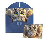 Cartes vierges Thinking of You avec enveloppes - Motif chouette mignonne - Pour toutes les occasions - Carte de condoléances - Cartes de remerciement, invitations de mariage, fête d'anniversaire